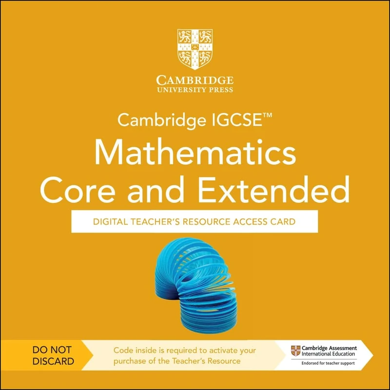 Cambridge IGCSE™ Mathematics Core and Extended Digital Teacher's Resource - Individual User Licence Access Card (5 Years' Access) (Cambridge International Igcse)