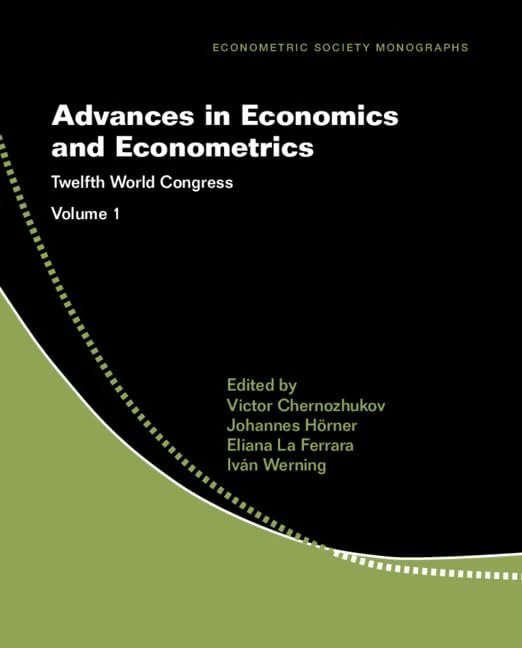Cambridge Advances in Economics and Econometrics Volume 1