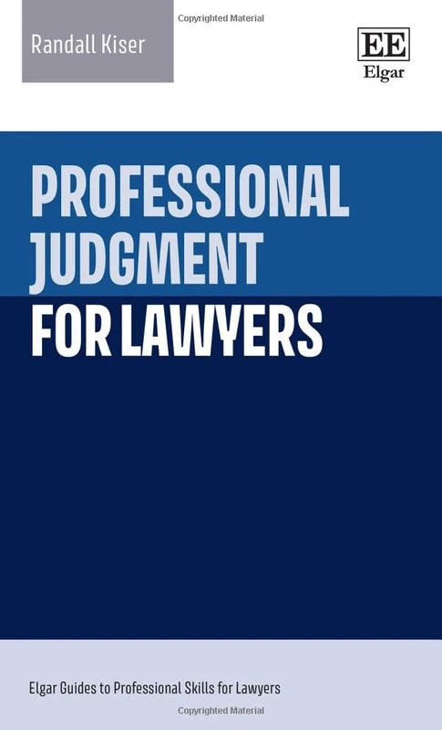 Edward Elgar Professional Judgment for Lawyers Book