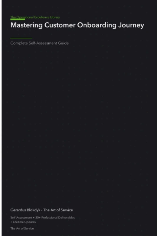 The Operational Excellence Library; Mastering Customer Onboarding Journey