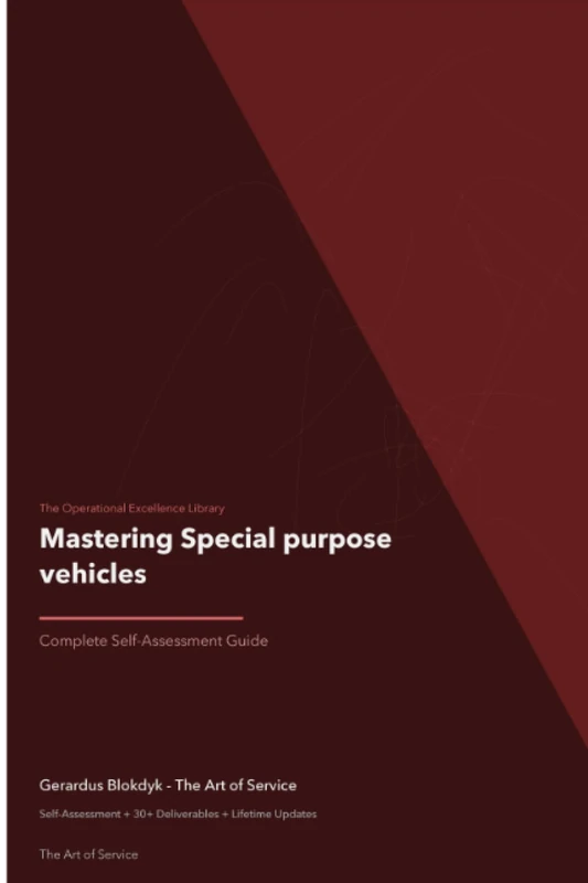 The Operational Excellence Library; Mastering Special purpose vehicles