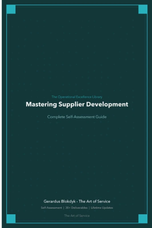The Operational Excellence Library; Mastering Supplier Development