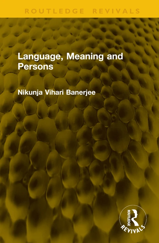 Language, Meaning and Persons (Routledge Revivals)