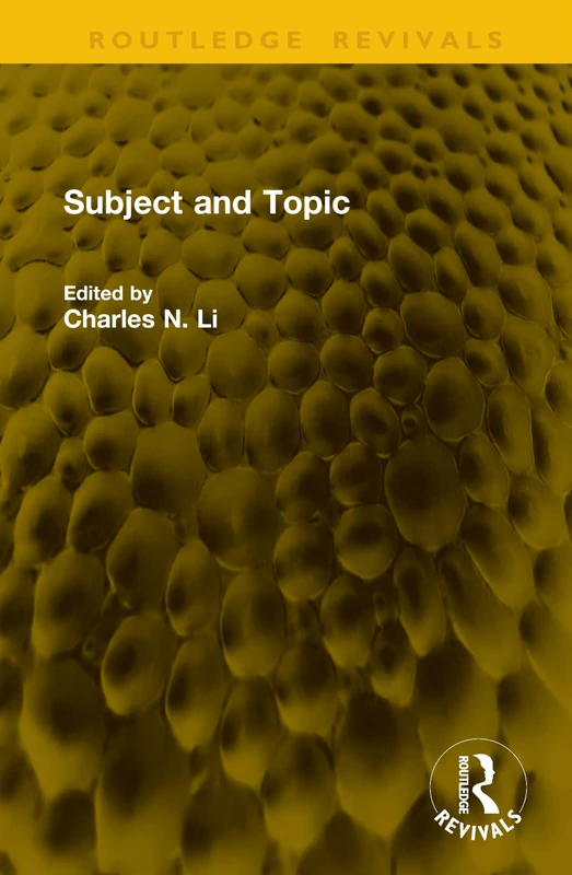Subject and Topic (Routledge Revivals)