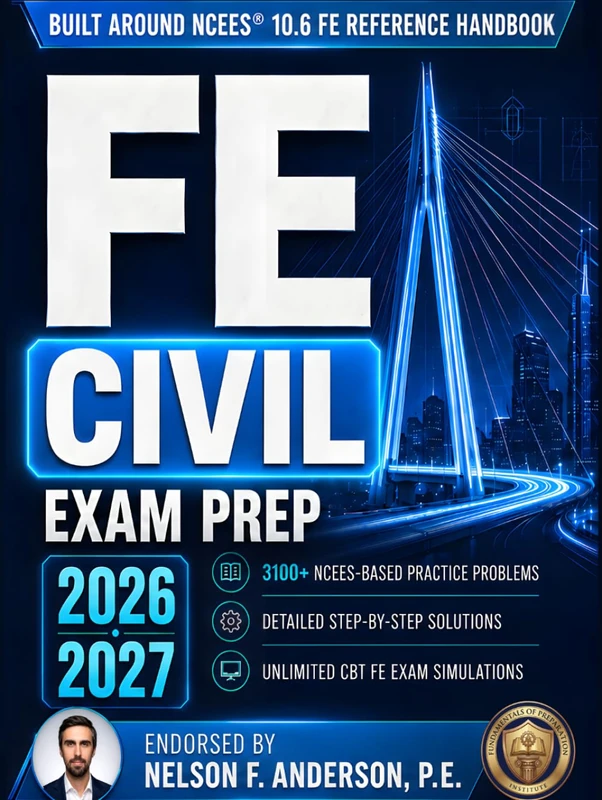 FE Civil Exam Prep: A Complete PE-Backed Review & Practice Guide Built Around the FE Reference Handbook | INCLUDES Workbook (3,100+ Practice Problems & Detailed Solutions) and CBT Exam Simulator