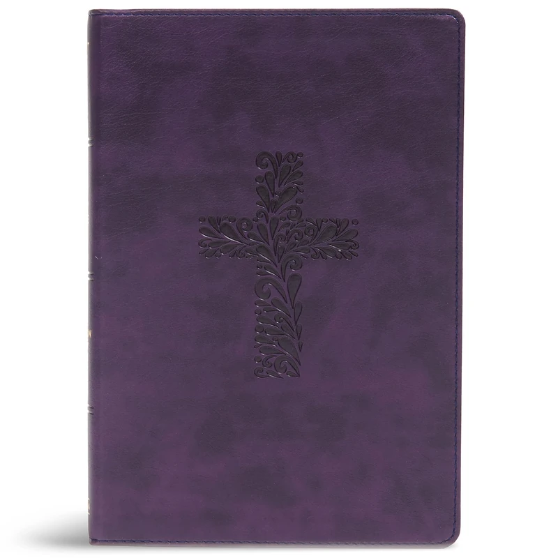 KJV Rainbow Study Bible, Purple LeatherTouch: Ribbon Marker, Color-Coded Text, Smythe Sewn Binding, Easy to Read Bible Font, Bible Study Helps, Full-Color Maps