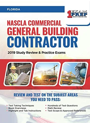 NASCLA Commercial General Building Contractor: 2019 Study Review & Practice Exams