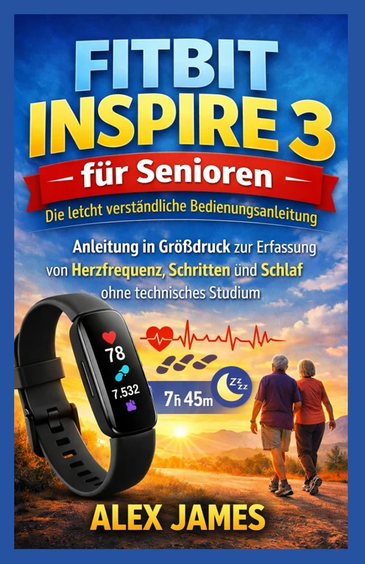 Fitbit Inspire 3 für Senioren: Die leicht verständliche Bedienungsanleitung: Anleitung in Großdruck zur Erfassung von Herzfrequenz, Schritten und Schlaf ohne technisches Studium - Image 1
