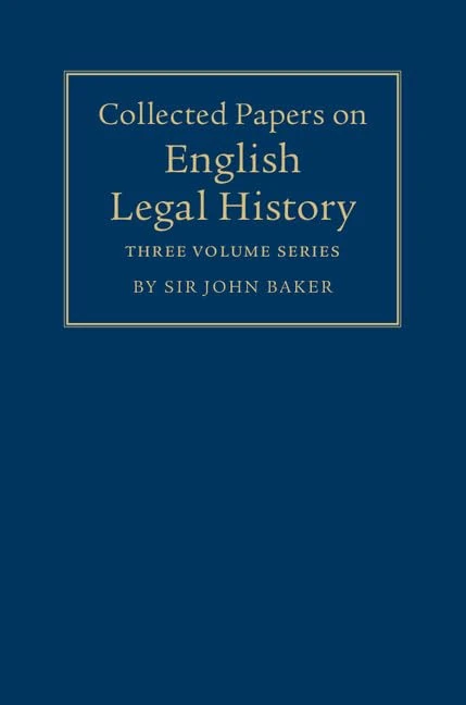 Collected Papers on English Legal History 3 Volume Set