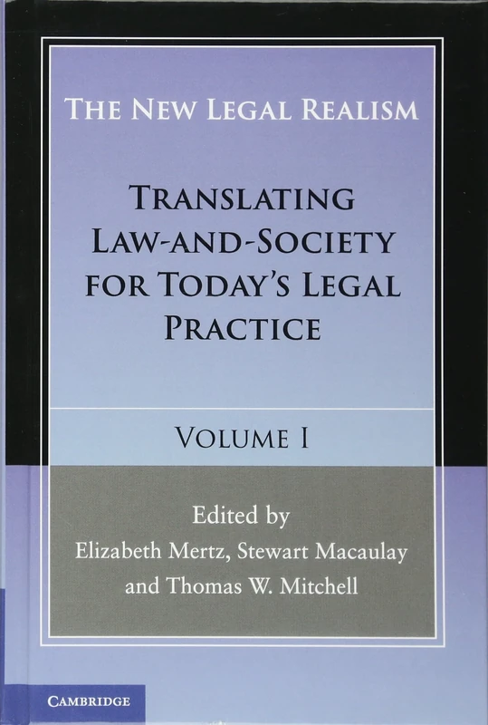 The New Legal Realism: Volume 1: Translating Law-and-Society for Today's Legal Practice