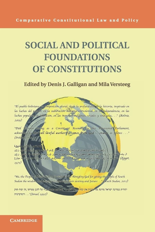 Social and Political Foundations of Constitutions (Comparative Constitutional Law and Policy)