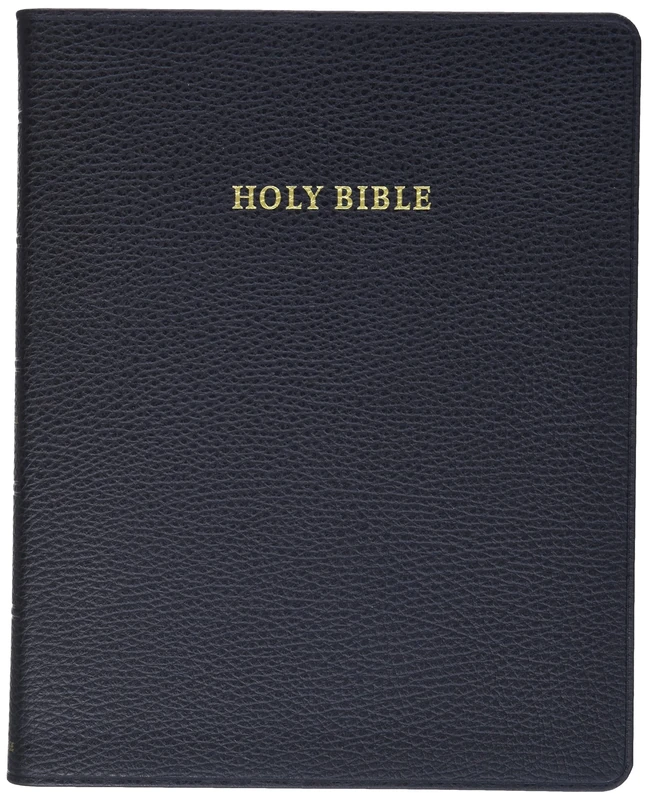 NKJV Aquila Wide Margin Reference Bible, Black Calf Split Leather, Red-letter Text, NK744:XRM