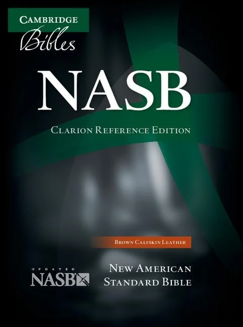 NASB Clarion Reference Bible, Brown Calfskin Leather, NS485:X