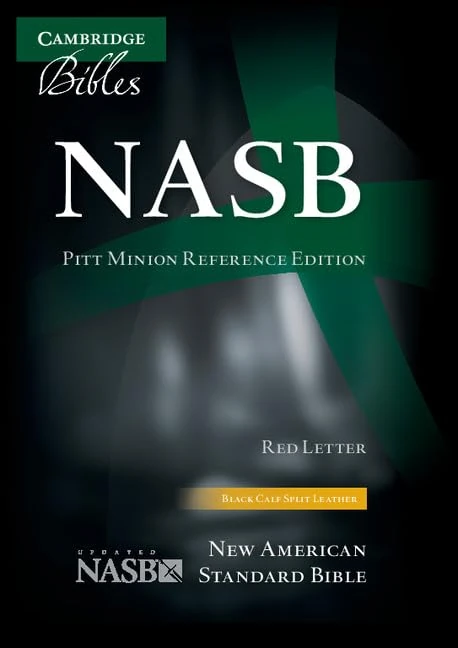 NASB Pitt Minion Reference Bible, black calfsplit leather, red letter text: New International Version, Wide Margin Reference Bible, Black Calfsplit Leather, Red Letter Text, Ni744:xrm
