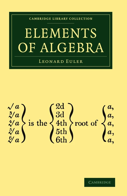 Elements of Algebra (Cambridge Library Collection - Mathematics)
