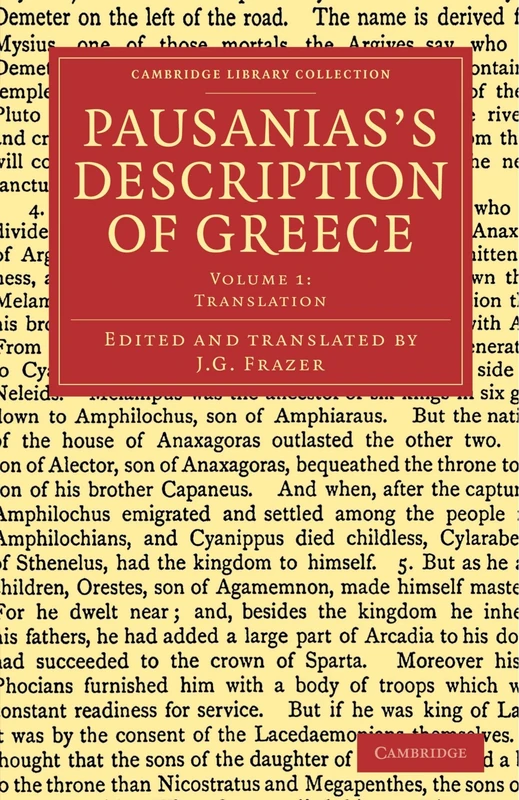 Pausanias's Description of Greece: Volume 1: Translation (Cambridge Library Collection - Classics) - Image 1