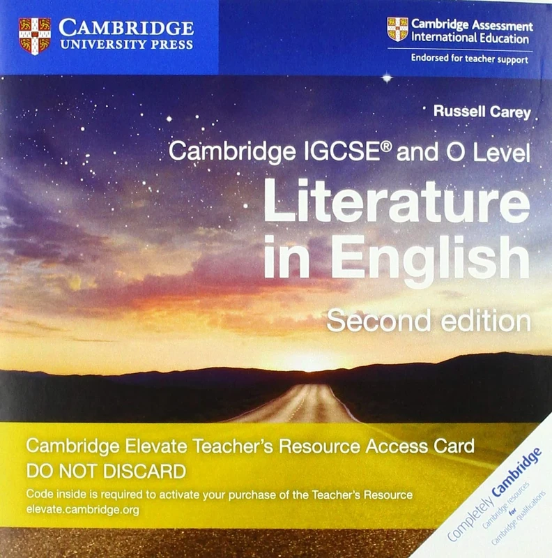 Cambridge IGCSE® and O Level Literature in English Cambridge Elevate Teacher’s Resource Access Card (Cambridge International IGCSE) - Image 1