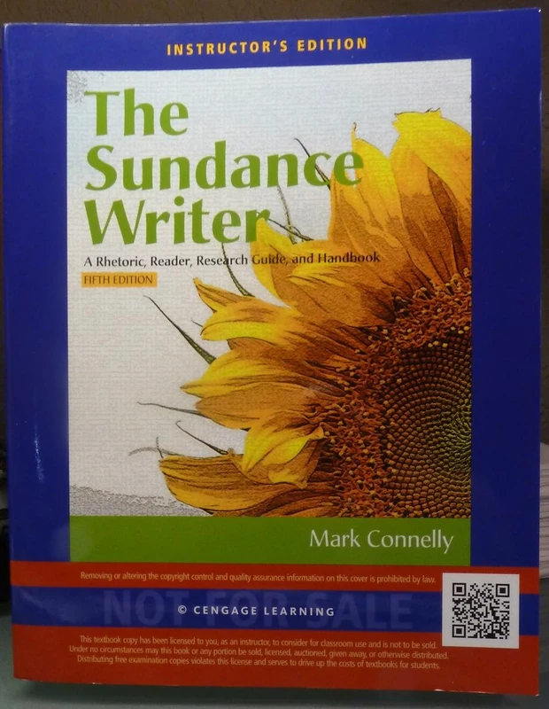 The Sundance Writer: A Rhetoric, Reader, Research Guide and Handbook