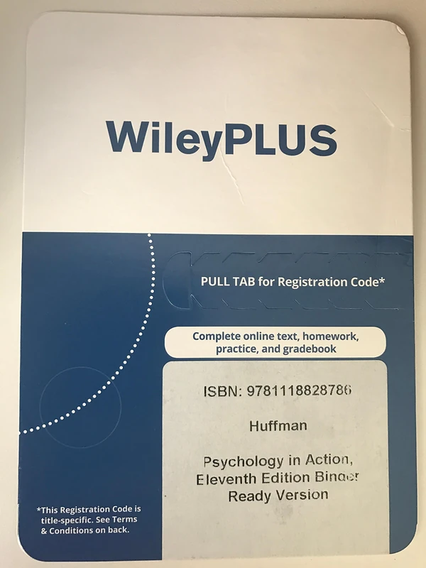 Psychology in Action, 11e WileyPLUS Card