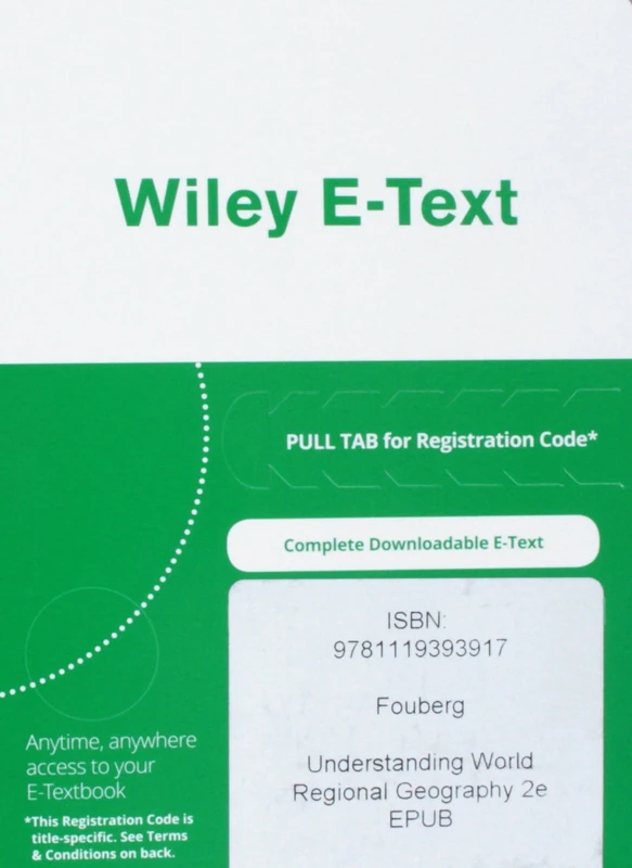 Understanding World Regional Geography 2e EPUB Reg Card (Visualizing Series)