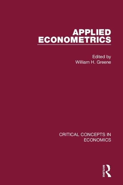 Applied Econometrics (Critical Concepts in Economics)