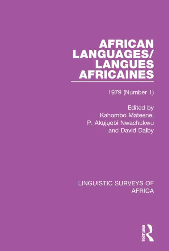 Routledge African Languages Volume 5 - Bantu Languages Tanzania