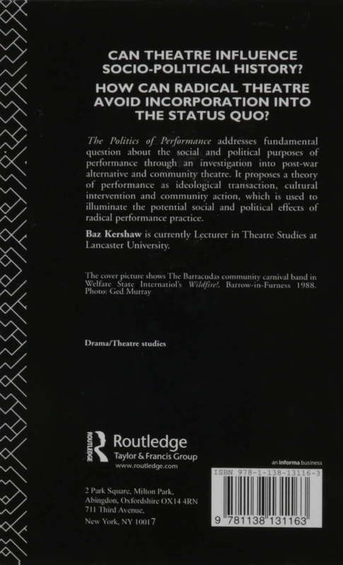 Routledge - The Politics of Performance: Radical Theatre Book