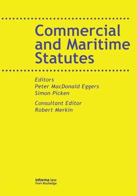 Commercial and Maritime Statutes (Maritime and Transport Law Library)