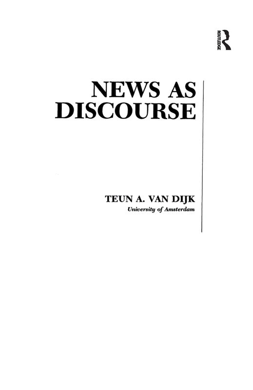 News As Discourse (Routledge Communication Series)