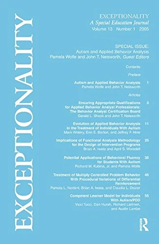 Autism and Applied Behavior Analysis: A Special Issue of exceptionality