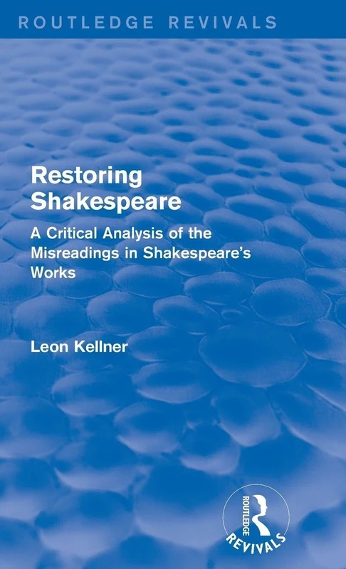 Routledge Restoring Shakespeare - Critical Analysis Book - Image 1