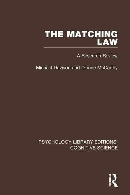 Routledge - The Matching Law: A Research Review (Book)