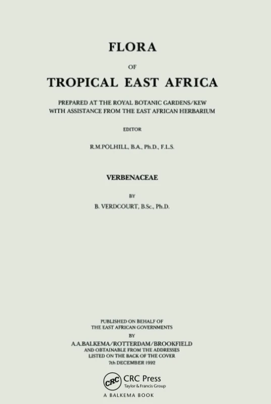 CRC Press Flora of Tropical East Africa - Verbenaceae (1992)