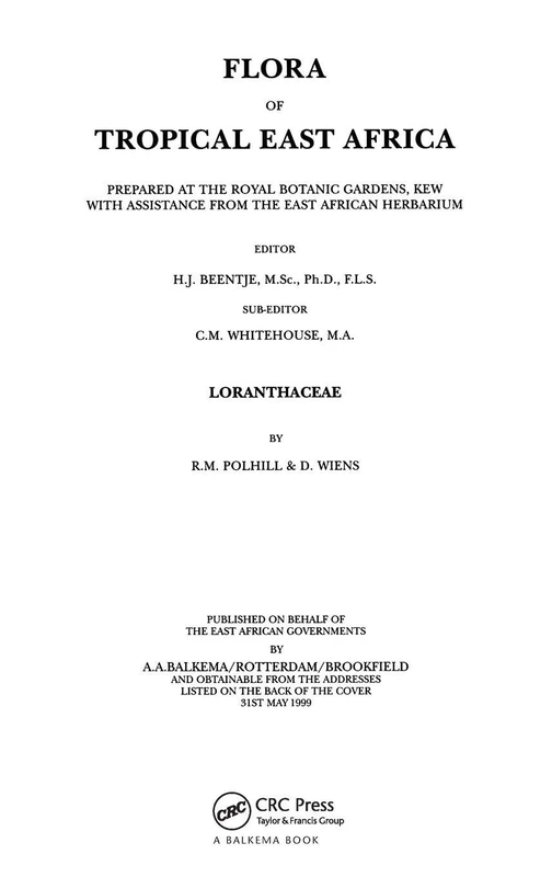 Flora of Tropical East Africa - Loranthaceae (1999): Loranthaceae