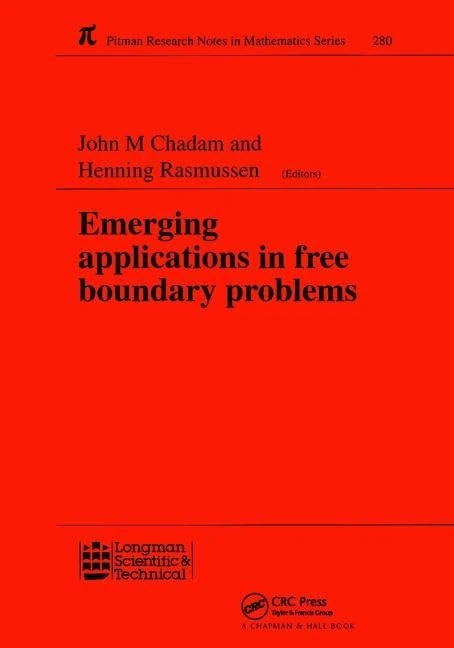 CRC Press Emerging Applications in Free Boundary Problems