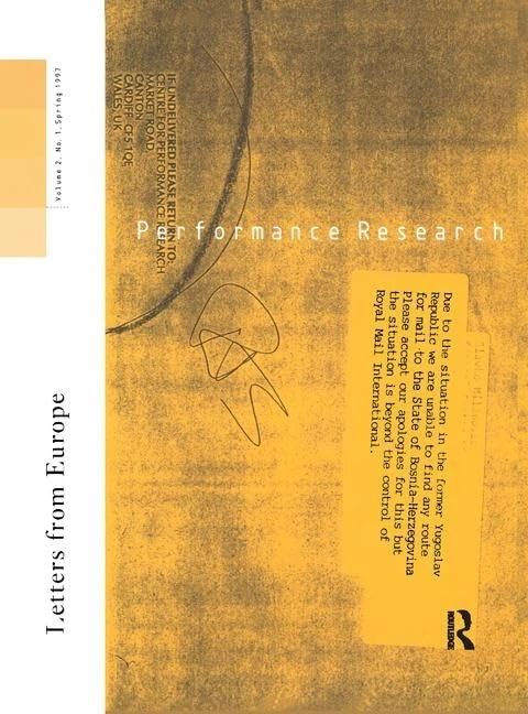 Routledge Performance Research: Letters from Europe Book - Image 1