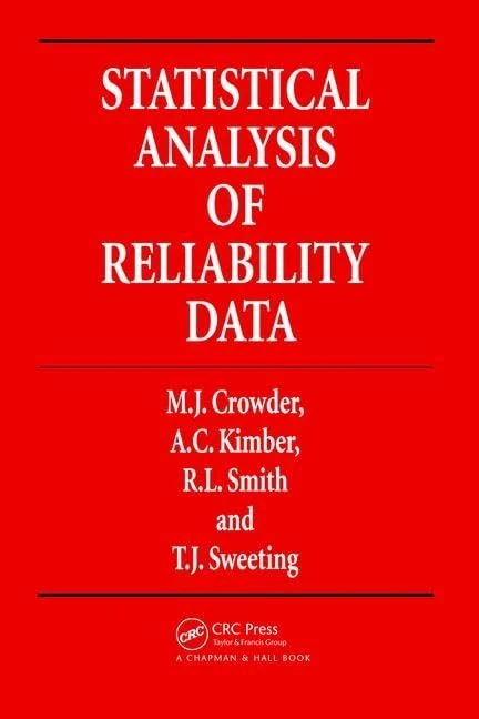 CRC Press Statistical Analysis of Reliability Data - Textbook