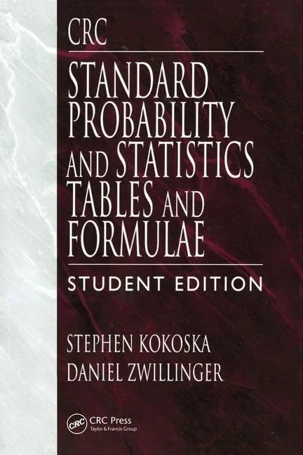 CRC Standard Probability and Statistics Tables and Formulae, Student Edition