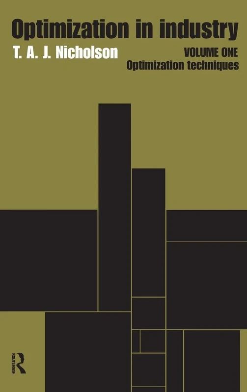 Optimization in Industry: Volume 1, Optimization Techniques