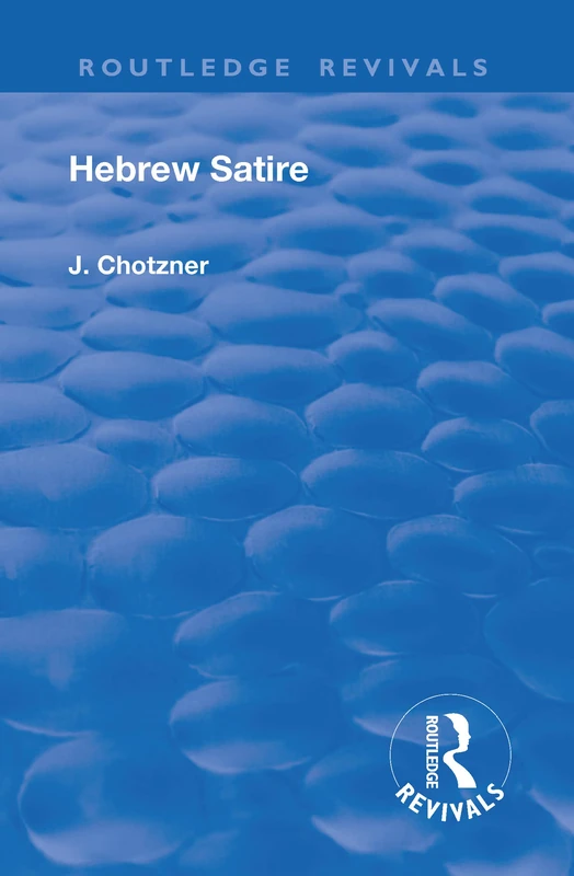Routledge Revival: Hebrew Satire (1911) - Classic Literature - Image 1