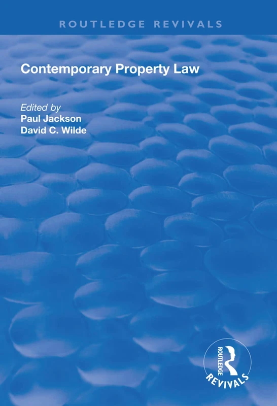 Routledge Contemporary Property Law - Routledge Revivals