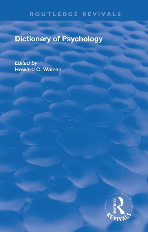 Routledge Dictionary of Psychology (Routledge Revivals) Book - Image 1