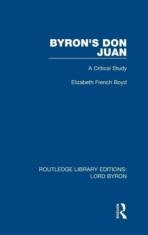 Routledge Byron's Don Juan: A Critical Study - Literature Book - Image 1