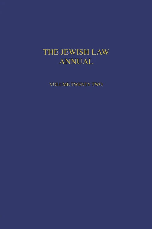 Routledge - The Jewish Law Annual Volume 22 - Law Book - Image 1