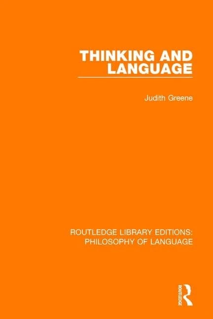 Thinking and Language: 5 (Routledge Library Editions: Philosophy of Language)
