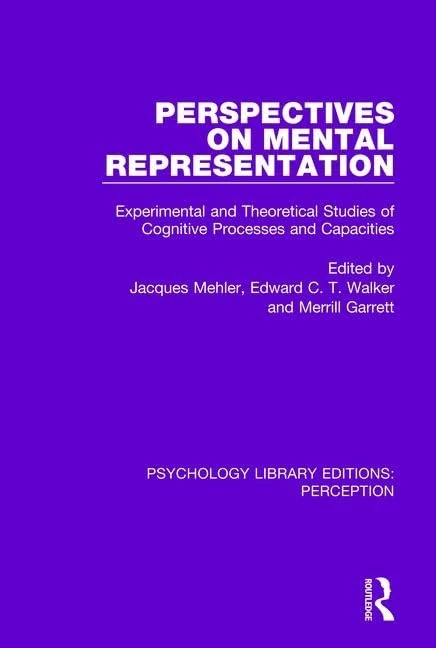 Perspectives on Mental Representation: Experimental and Theoretical Studies of Cognitive Processes and Capacities: 20 (Psychology Library Editions: Perception)