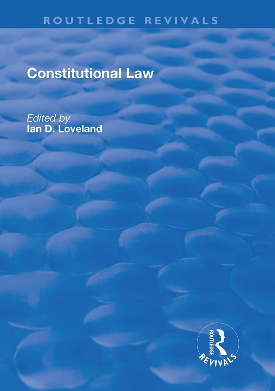 Routledge Constitutional Law (Routledge Revivals) - Law Book