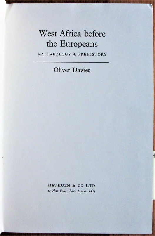 Routledge West Africa Before the Europeans Archaeology Book