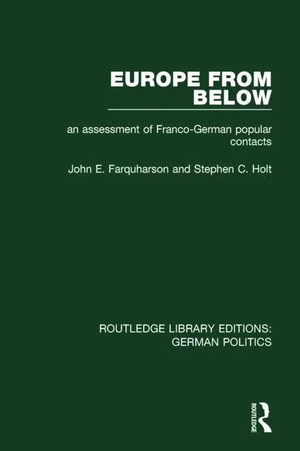 Europe from Below (RLE: German Politics): An Assessment of Franco-German Popular Contacts (Routledge Library Editions: German Politics) - Image 1
