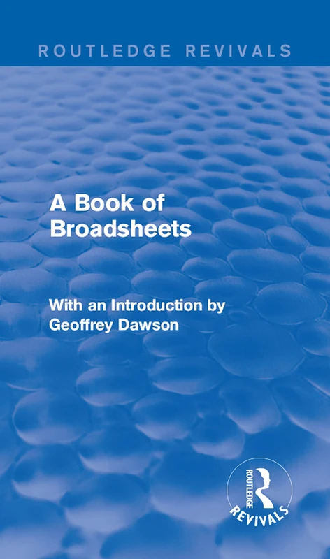 Routledge A Book of Broadsheets - WWI Literature Anthology